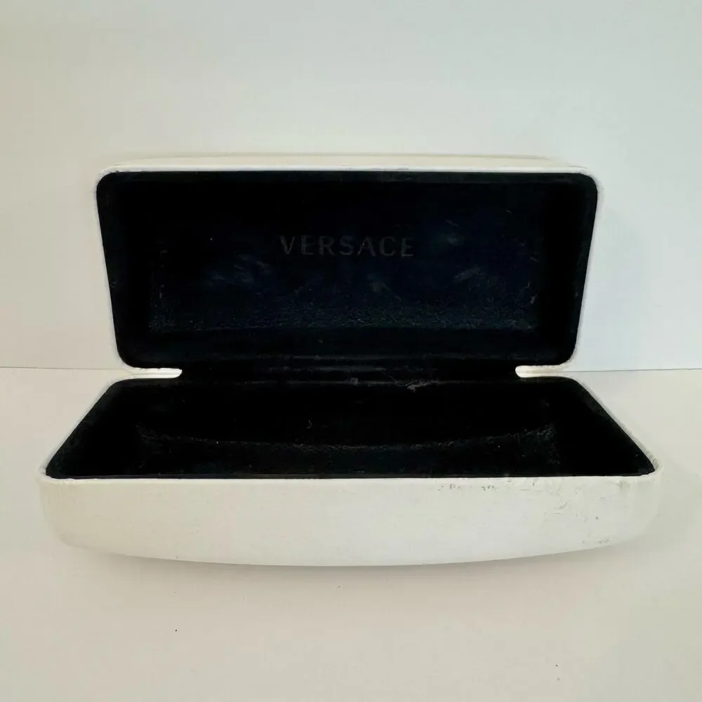 Versace Sunglasses Empty Case Replacement Hard Clam White